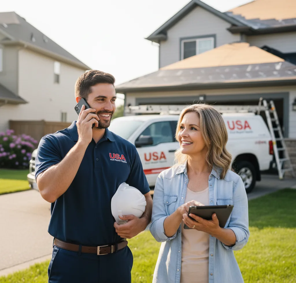 USA Roof Repair Experts customer support in Van Dyne